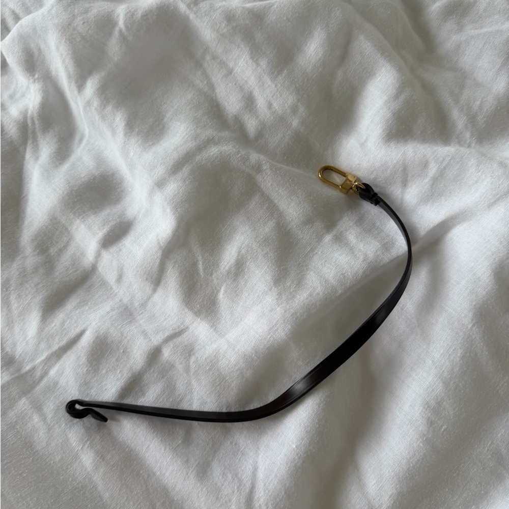 Louis Vuitton Brown Leather Strap with Gold Clasp